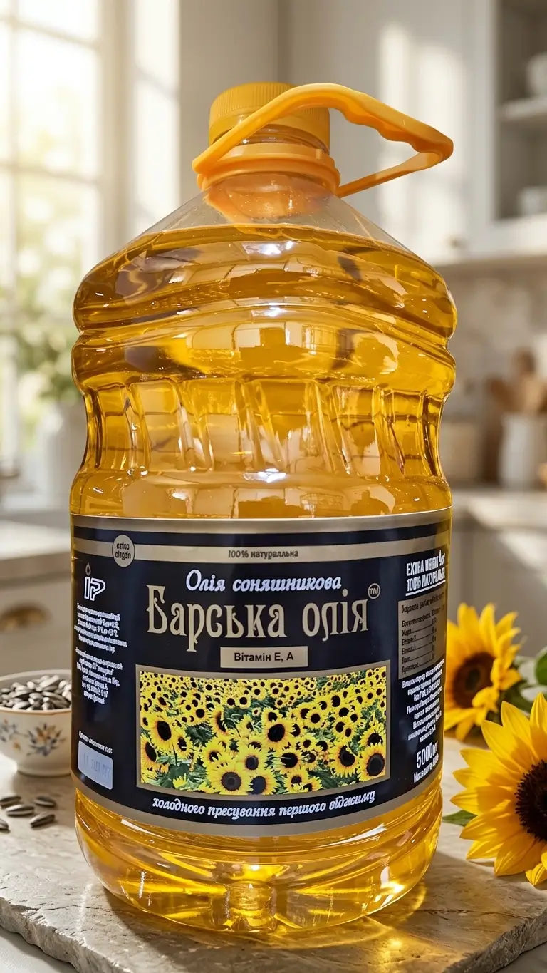 Олія соняшникова холодного пресування 5 л